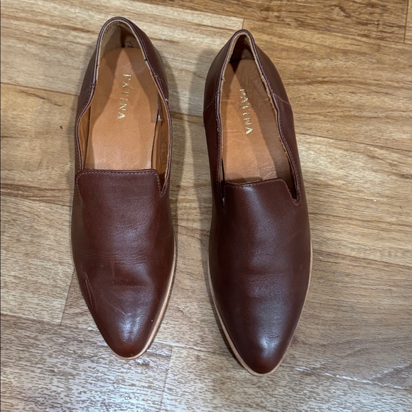 Patina Shoes - patina Brown Leather Loafers